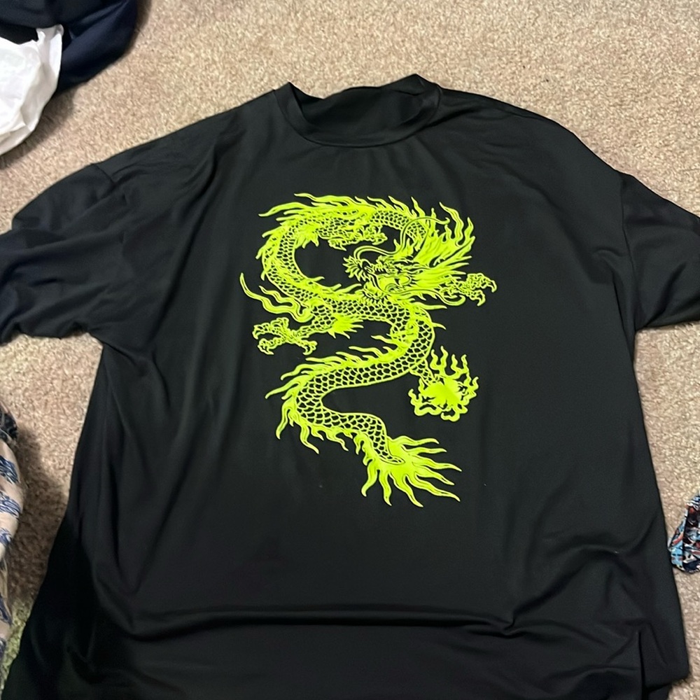 Neon green dragon